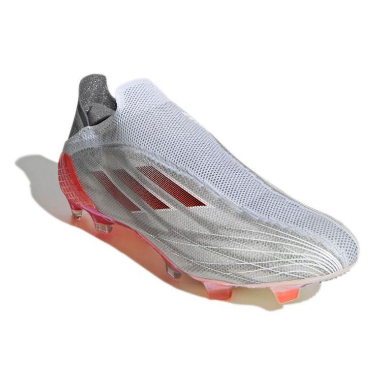 Adidas X Speedflow+ FG White Solar Red Unisex Sneakers Cloud-White Iron-Metallic FY3339