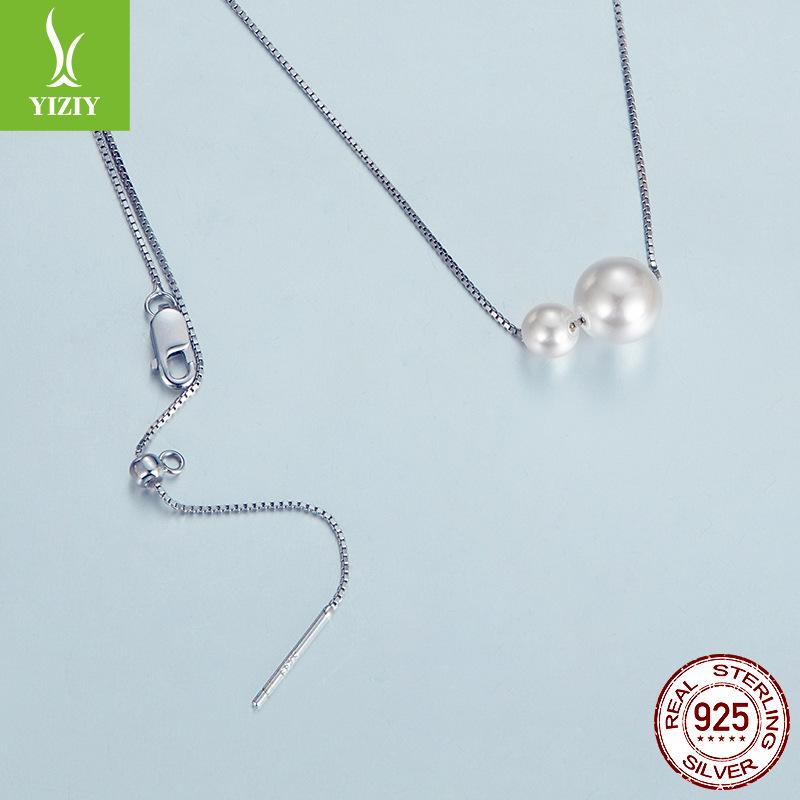 Bead Collarbone Chain Pendant Necklace, Simple, Fashionable And Elegant 925 Sterling Silver Necklace.