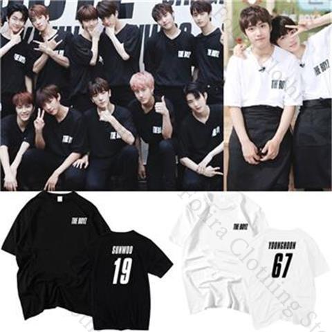 THE BOYZ Album The First Printing Tshirt for Fans Summer Tops Short Sleeve Tee Women Clothing Womens Tshirt Daily T Shirts