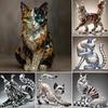 Crystal Cat Advent Calendar 2025 Cute 2D Acrylic Christmas Countdown Kittens Figurine Cat Collectible Decorations Home Christmas