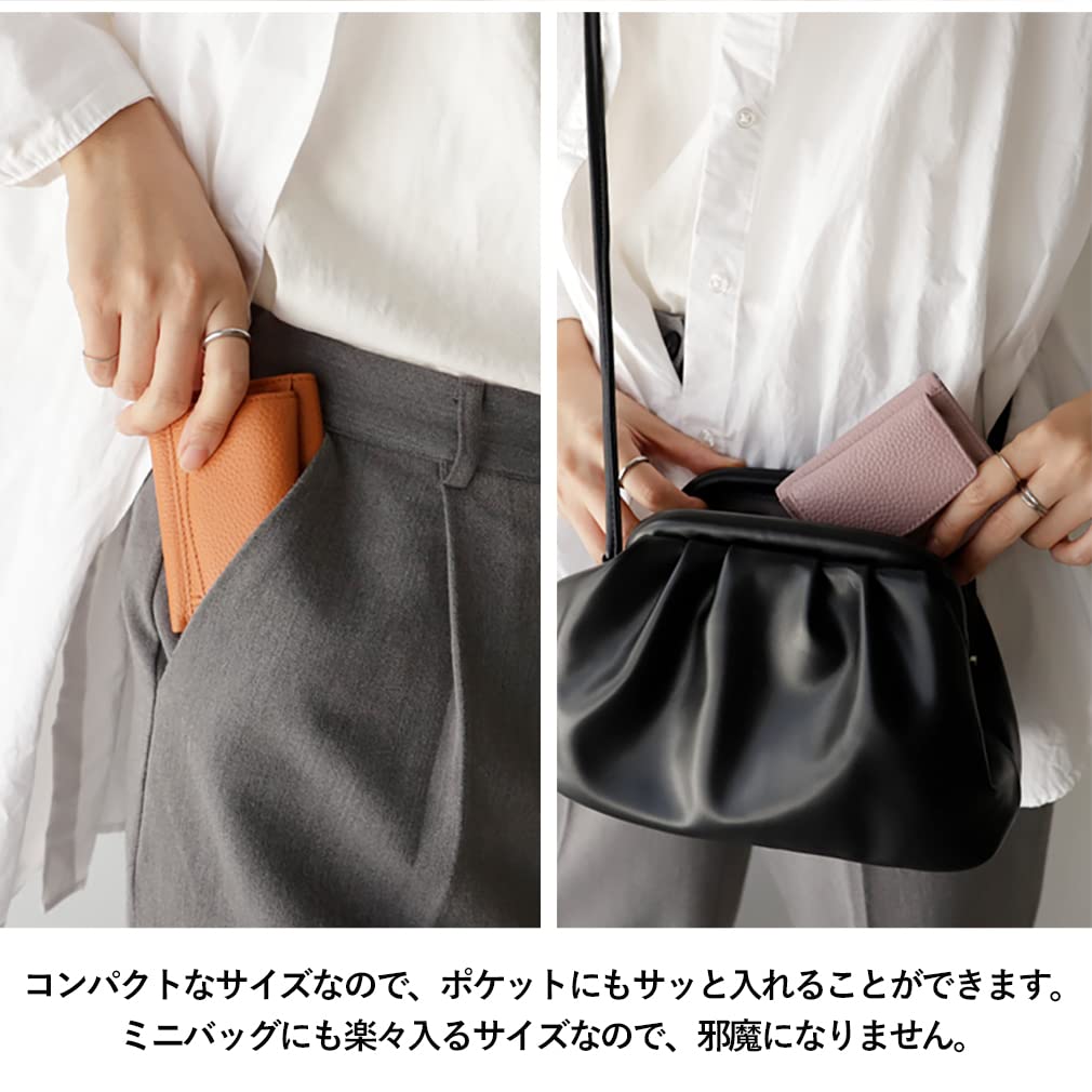 VITAFELICE Genuine Leather Square Mini Wallet for Anti-Skimming Women, Nsw-30065n (Yellow)