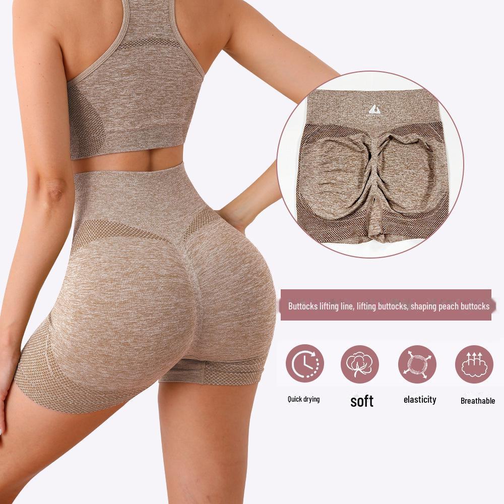 Atmungsaktives Fitness-Tanktop & Schnelltrocknende Yoga-Shorts Set