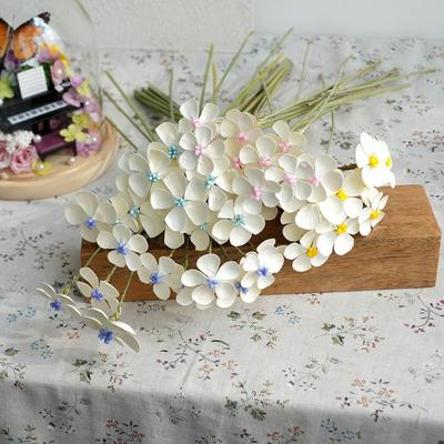 10pcs Handmade Violet Dried Flower Violet Color Elegant DIY Adhesive Flower Realistic Artificial Violet Flowers Living Room