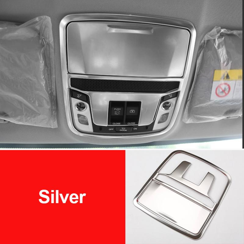 For Honda CR-V CRV 2017 2018    2022 Stainless Steel Car Front Reading Light Frame Roof Lamp Trim Cover Accessories