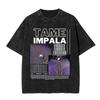 VintageWashed Pop Rock Band Tame Impala Currents Graphic Printed T Shirts Men Women Casual Cotton Oversized Short Sleeve Tshirt