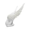 Modern Embrace White Angel Bookcase Figurine Garden Ornaments Resin Crafts Angel Wing Statue