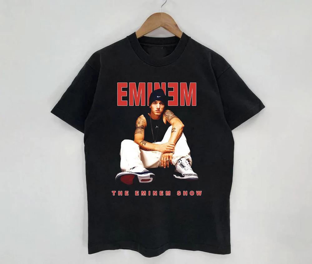 

Новая футболка Эминема The Eminem Show Мужская Женская С коротким рукавом Унисекс Полный размер Унисекс Футболка S