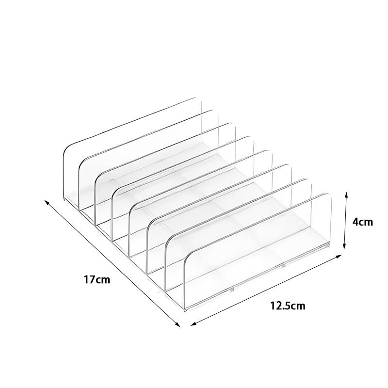 Clear Acrylic Makeup Palette Organizer,7-Slot Cosmetic Storage Rack for Eyeshadow,Blush & Powder Palettes