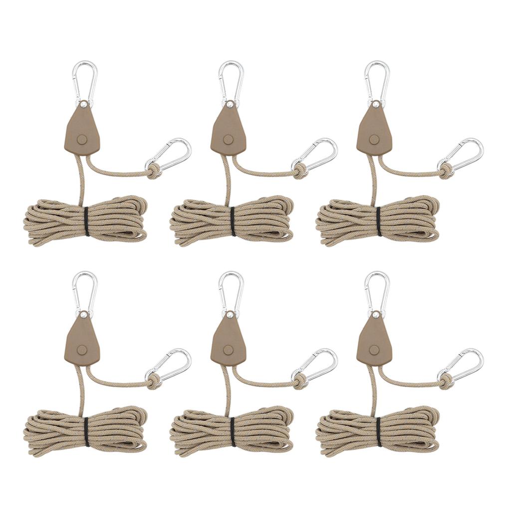 Tent Rope Lock Pulley Adjuster Fixed Buckle Rope Adjustable Ratchet Pulley Tent Stopper Tie Downs Rope Hanger Camping