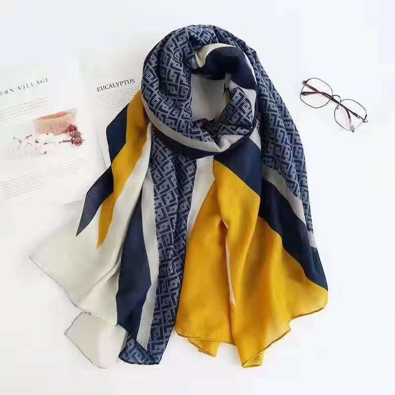 Spain Fashion Daisy Floral Tassel Viscose Shawl Scarf Lady Print Soft Pashmina Stole Wrap Snood Bufandas Muslim Hijab Sjaal