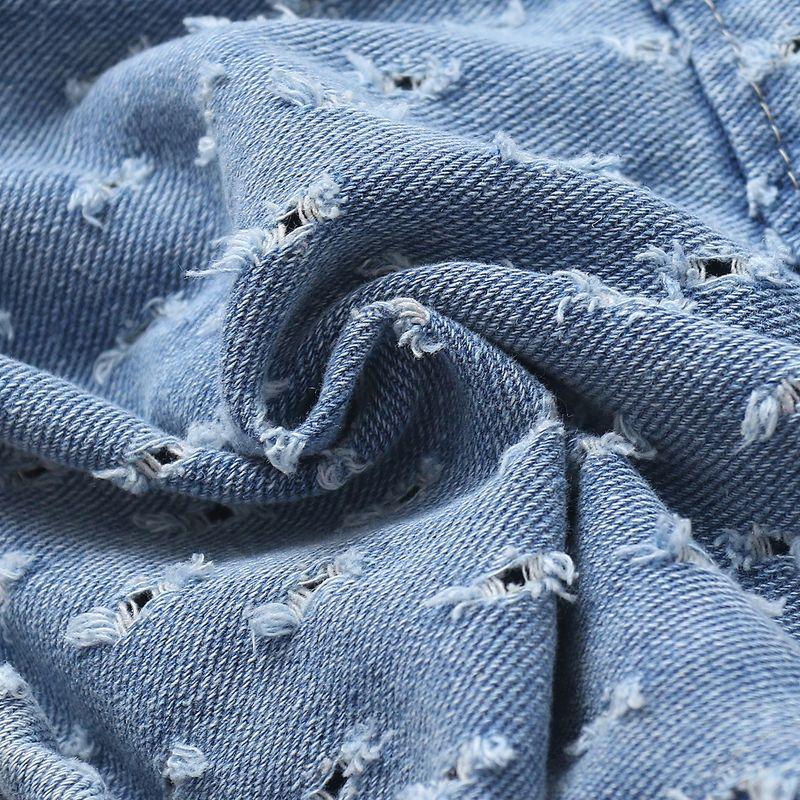 Ripped Jeans Outerwear Autumn New Foreign Trade Women clothes Hooded Collar Zip-up Pullover Long sleeve Leisure Top 32252