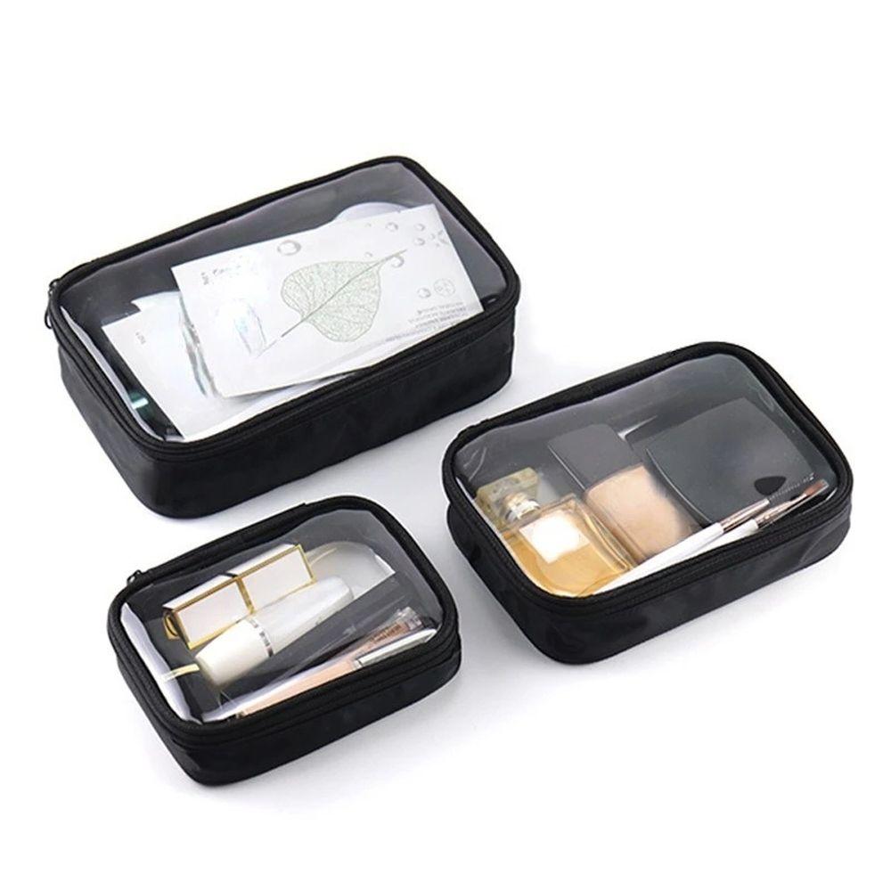 Wash Pouch Makeup Organizer Zipper Bath Storage Makeup Case Transparent Cosmetic Bag Storage Bag
