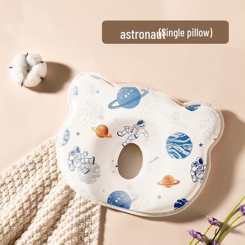 "Baby Memory Foam Pillow: Washable Silicone, 0-1 Years, Round Head Support"