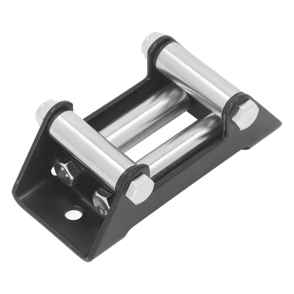 

High Strength Steel Winch Roller Fairlead Universal Mount 4 Way Roller Fairlead ATV Winch