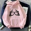 Skull Hand Heart Print Unisex Hoodie Sweatshirt
