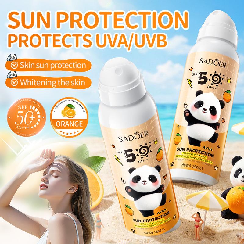 Orangen Vitamin C Sonnenschutzspray LSF50+ PA+++ UV-Schutz Feuchtigkeitsspendender Leichter Sonnenschutz-Nebel 150g