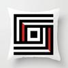 Black and Red Geometric Decorative Pillowcases Living Room Office Home Pillowcases Car Ornaments