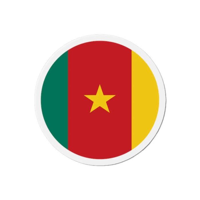 Aimant Rond - Cameroun - 6 cm - Multicolore - 50 pièces - Résine synthétique