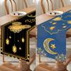 Eid Mubarak Polyester Table Runner Ramadan Kareem Table Flag Eid Decor For Home 2025 Ramadan Muslim Islamic Party Decor Supplies