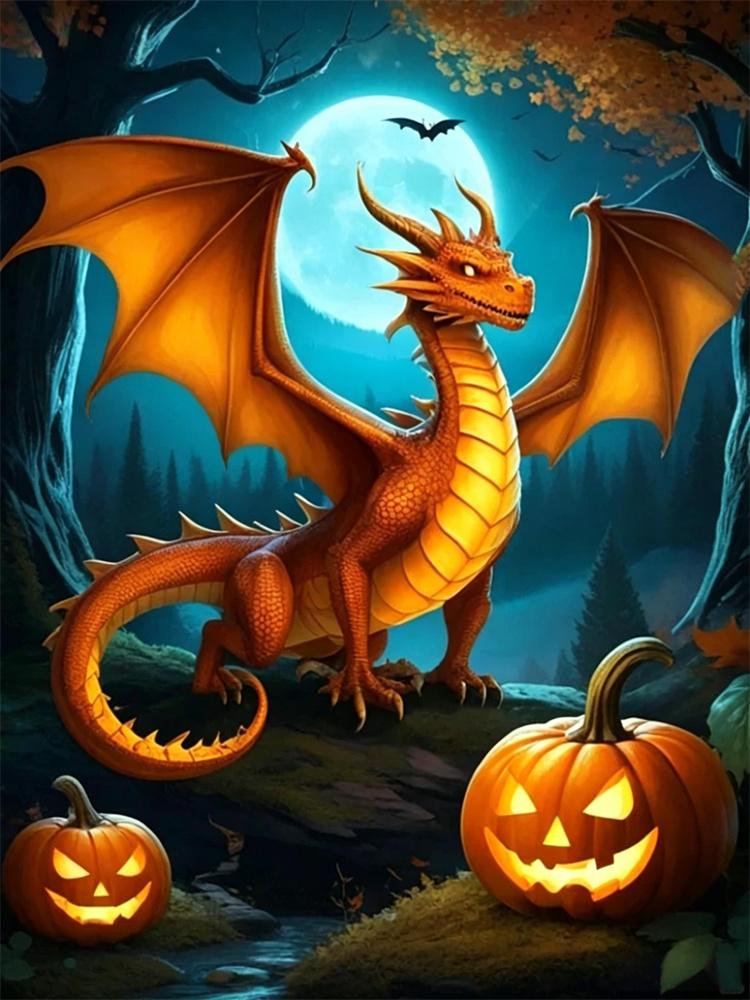 5D Diamond Painting Halloween Fantasy Dark Style Decoration DIY Full Diamond Mosaic Inlaid Cross Stitch Set Gift