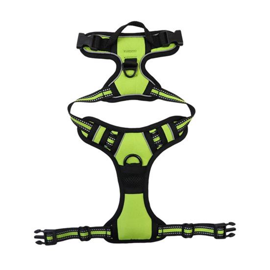 Dog Harness with Handle Breathable Adjustable Padded Dog Harness Reflective No Pull Dog Harness with Front Clip for Walking Training Hunting