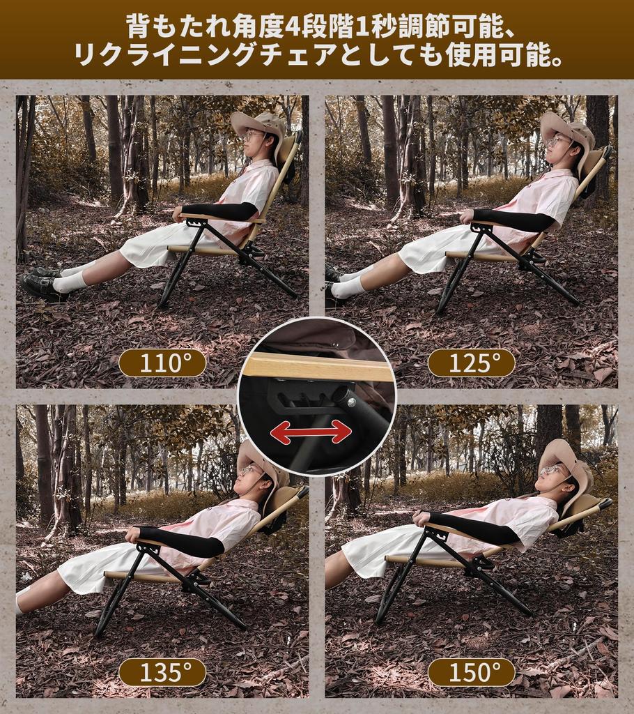 DesertFox Camping Reclining Outdoor Backrest Angle Adjustable In 4 Low Chair with Cooler Lightweight Capacity For STTJBB Chair, Chair, Chair, Levels,
