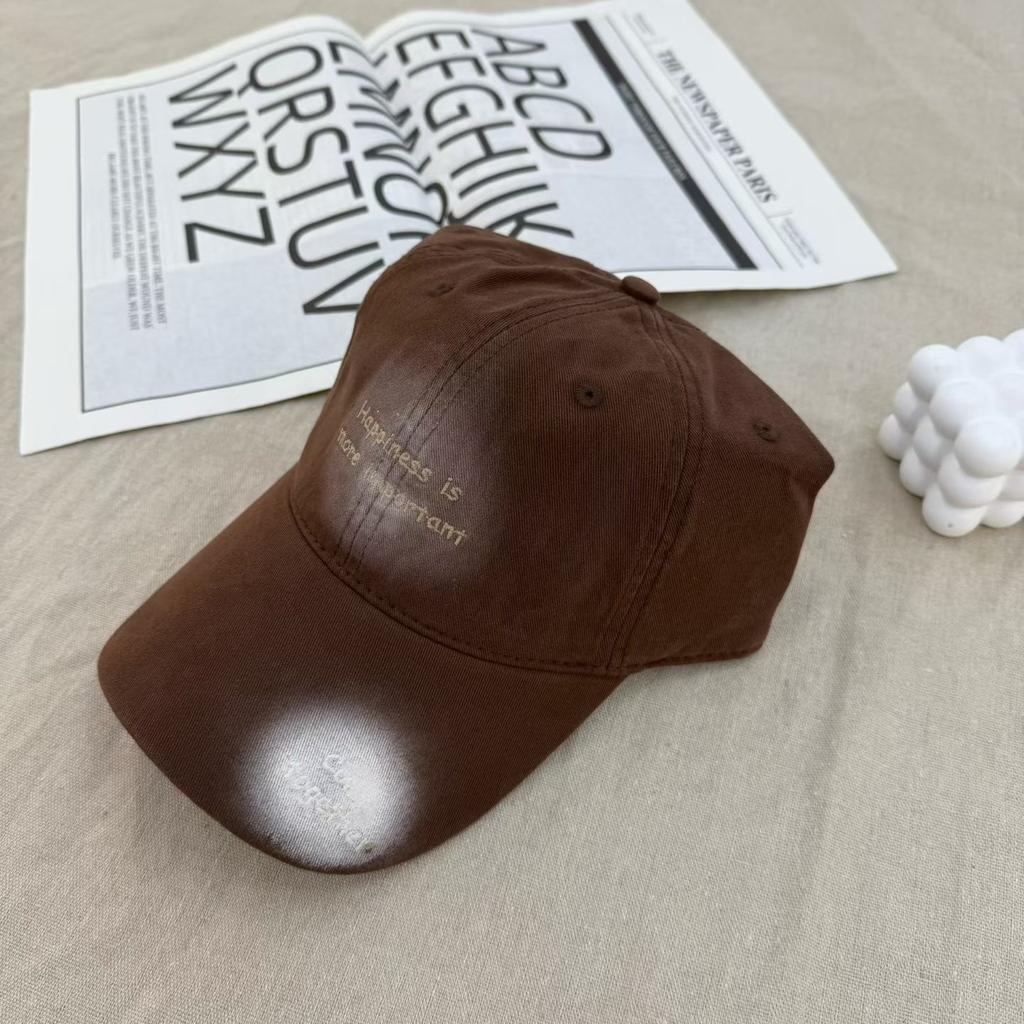 New Ins Style Baseball Cap Female Simple Letters Versatile Face Small Soft Top Sunshade Cap Male