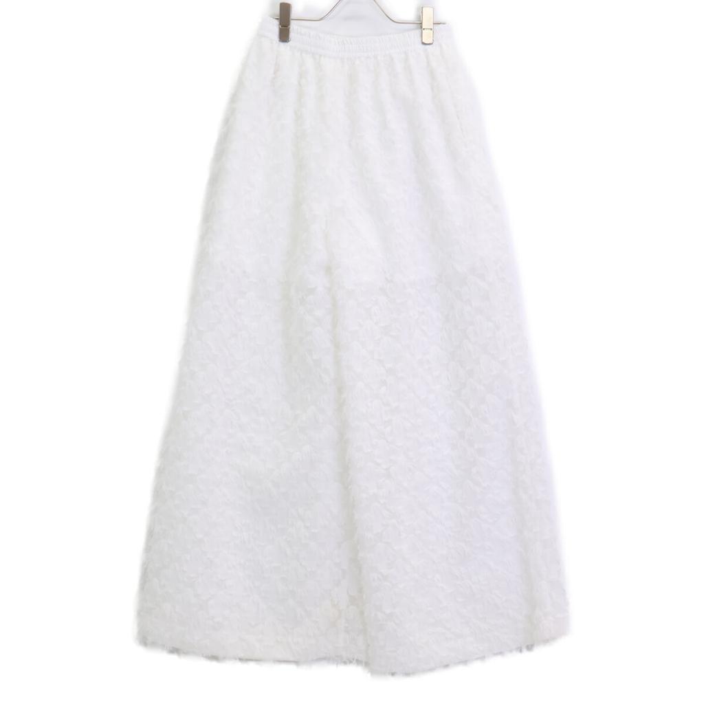 Cygne White CY2511-04-039 Cut Jacquard Pants Roman Bottoms OT whiteUsed