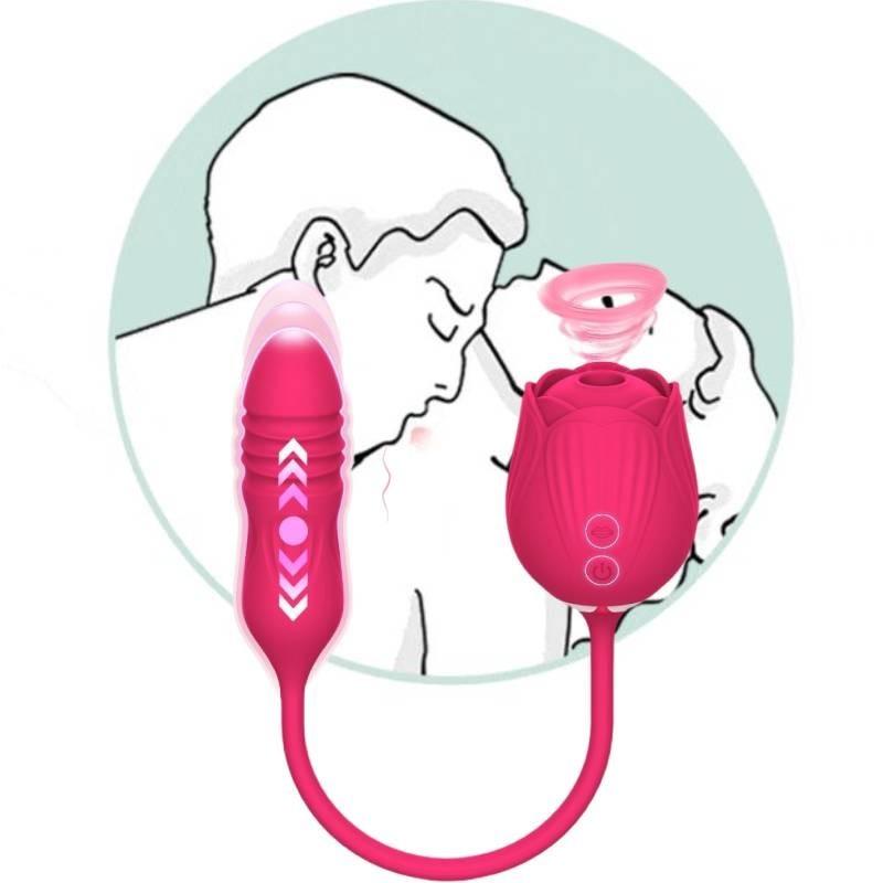 Sensual Dual-head Rose Massager For Women Eco-friendly Silicone Adult Toy