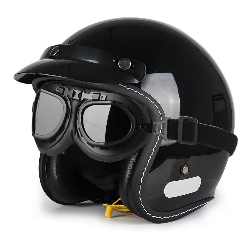 VGV 618 Open-Face-Helm, mehrere Visire zur freien Auswahl, integriertes Sonnenschild, Sicherheits-Fahrhelme für Damen und Herren für den Außenbereich