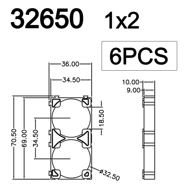 14500 21700 32650 33140 Battery Holder Bracket Cell Safety Anti Vibration Plastic Brackets For 14500 21700 32650 33140 Batteries