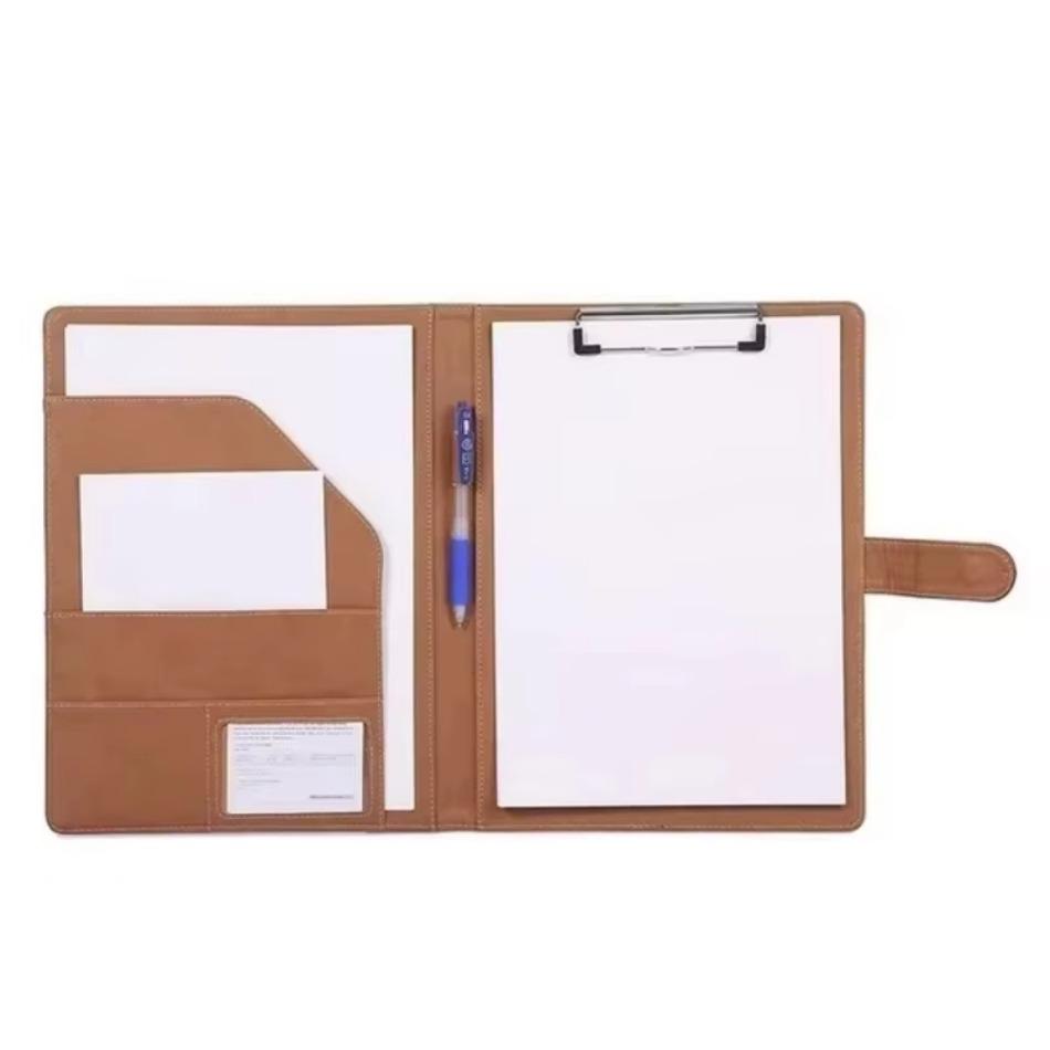 1 Pcs A4 PU Leather Multi Functional Business Contract Folder with Memo Pad Office Sales Magnetic Buckle Manager Folder