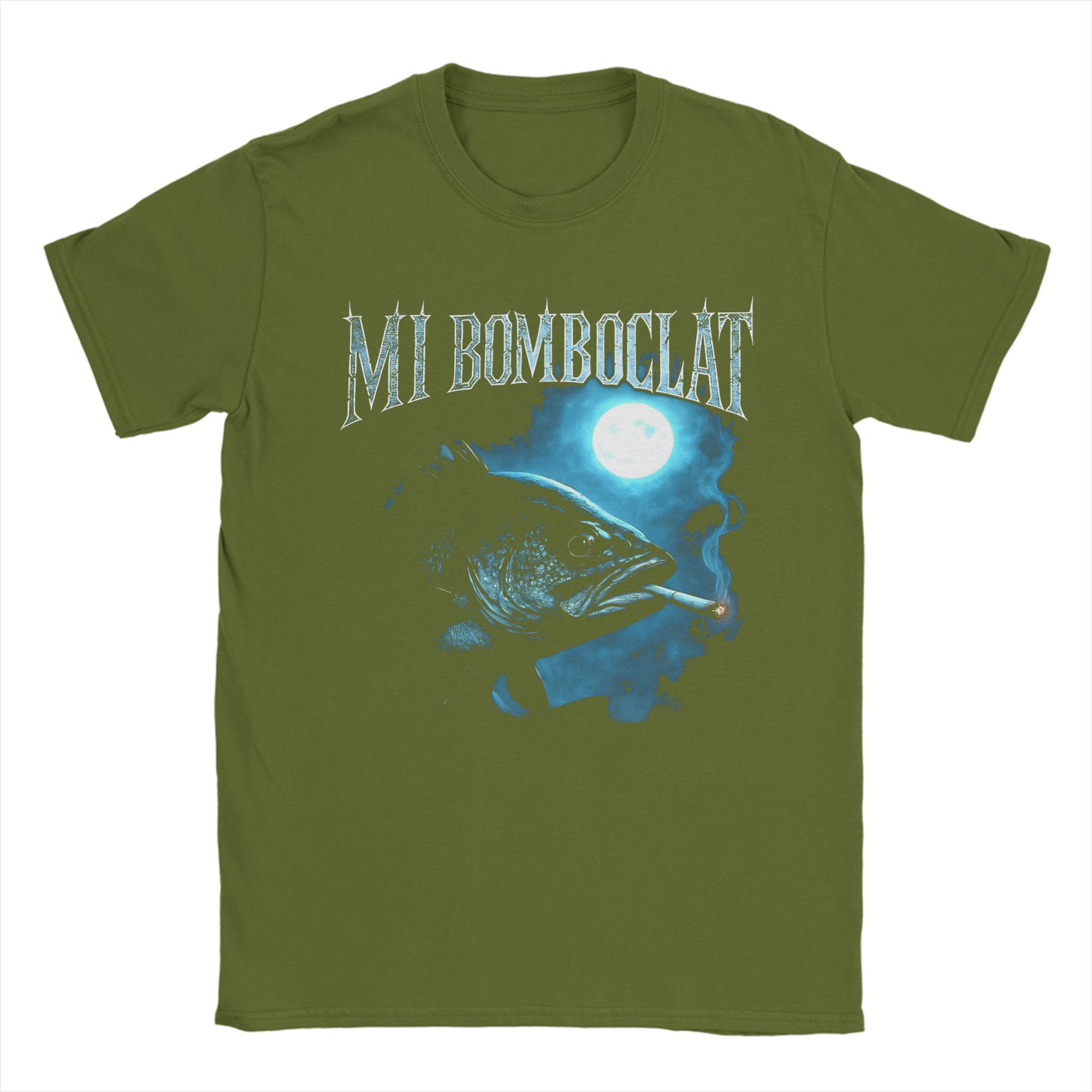 Mens Womens Funny Bomboclat Fish Meme Shirt Pure Cotton Graphic Printed T-Shirt Clothing Outfits 4XL