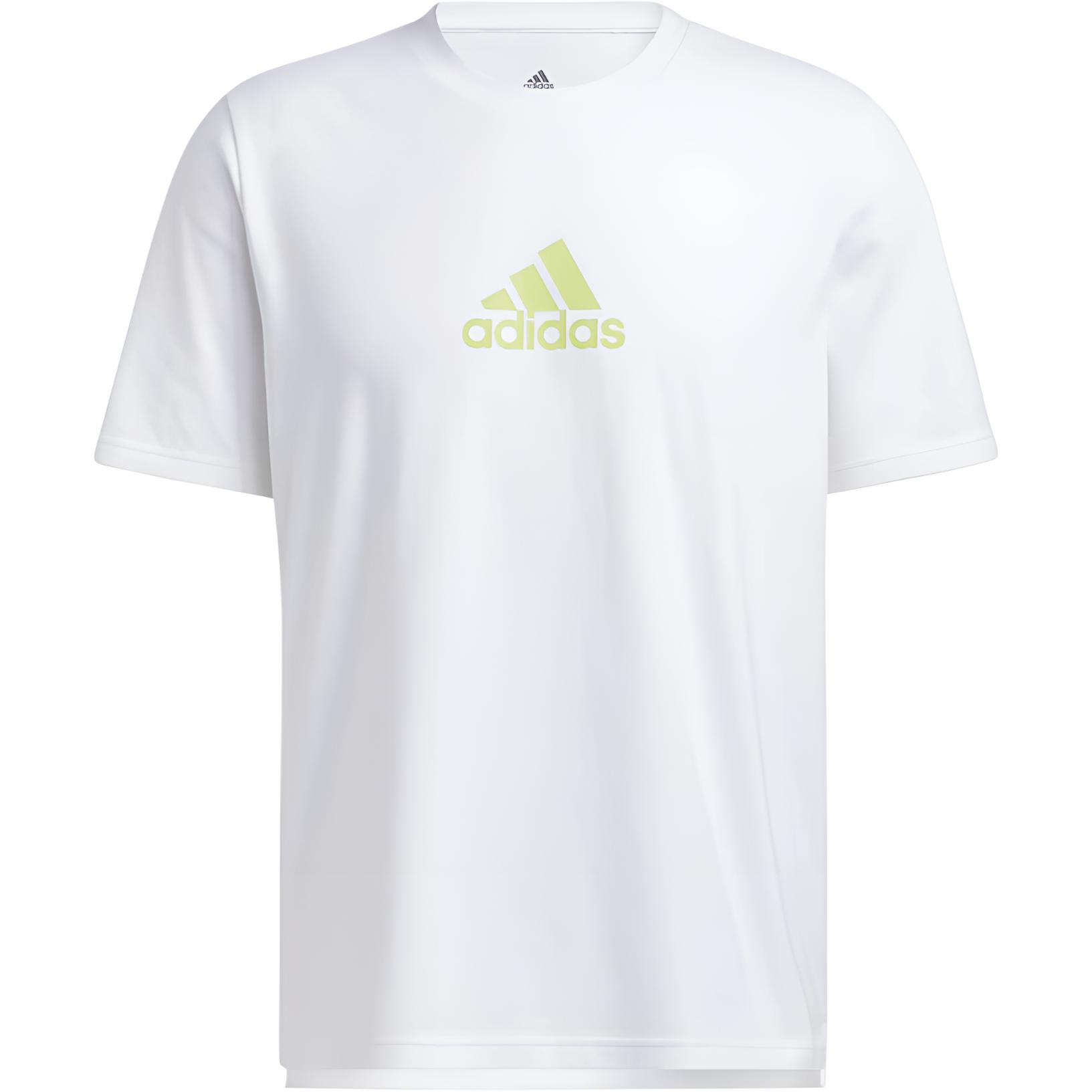 

Adidas Casual Breathable Logo Спортивная футболка с коротким рукавом Мужские топы Белые HE2314 XL