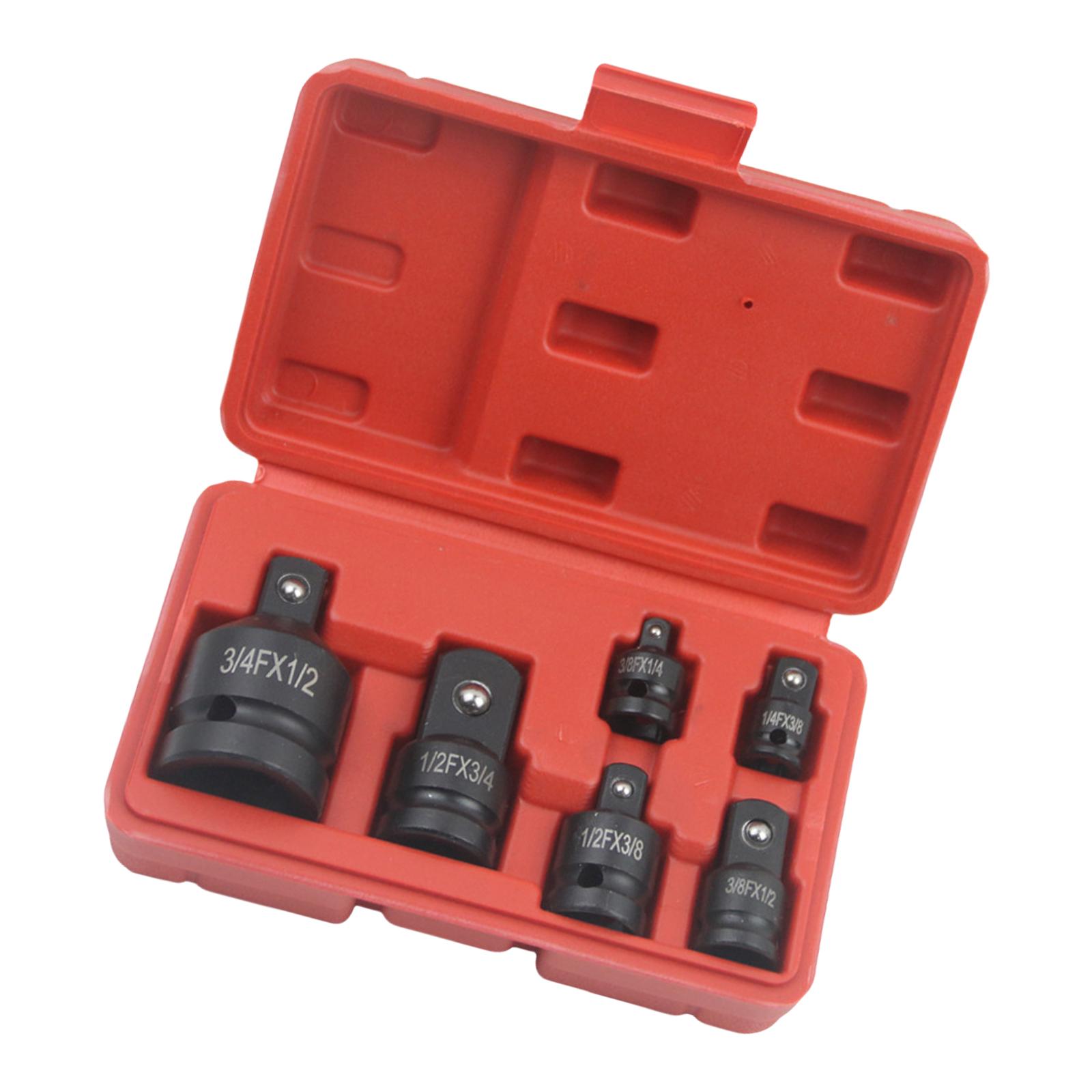 

6Pcs Socket Converters Adapter Set For Handheld Tool Reducers Adapter 1/4 1/2 3/8 3/4 For Auto Bike Workshop Repair Tool