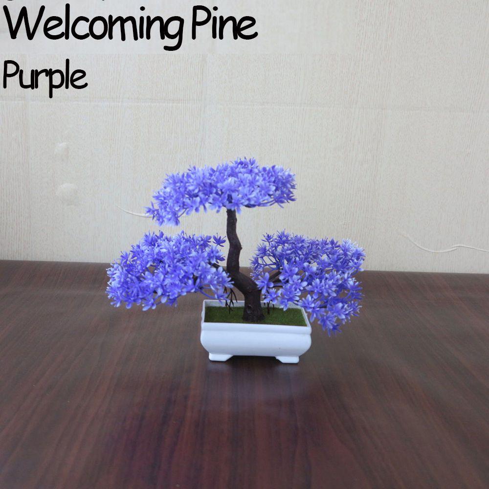 

Colorful Welcoming Pine Home Decor Fake Plants Plastic Flowers Simulation Bonsai Artificial Potted welcoming pine фіолетовий