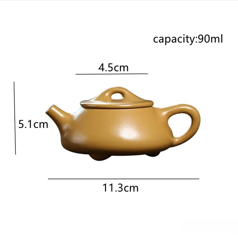 Chinese Yixing Purple Clay Teapot Small Capacity Beauty Tea Pot Handmade Household Kettle Raw Ore Zisha Tea Set Teaware 90ml