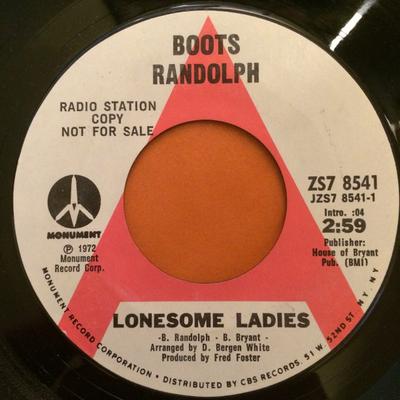 7inch Record BOOTS RANDOLPH - Lonesome Ladies / Mountain Minuet ZS78541 Monument 1972 US Jazz Used