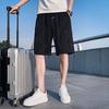 Men Shorts Elastic Waistband Drawstring Design Summer Athletic Pants with Pockets Quick Drying Loose Fit Fitness Short Pants