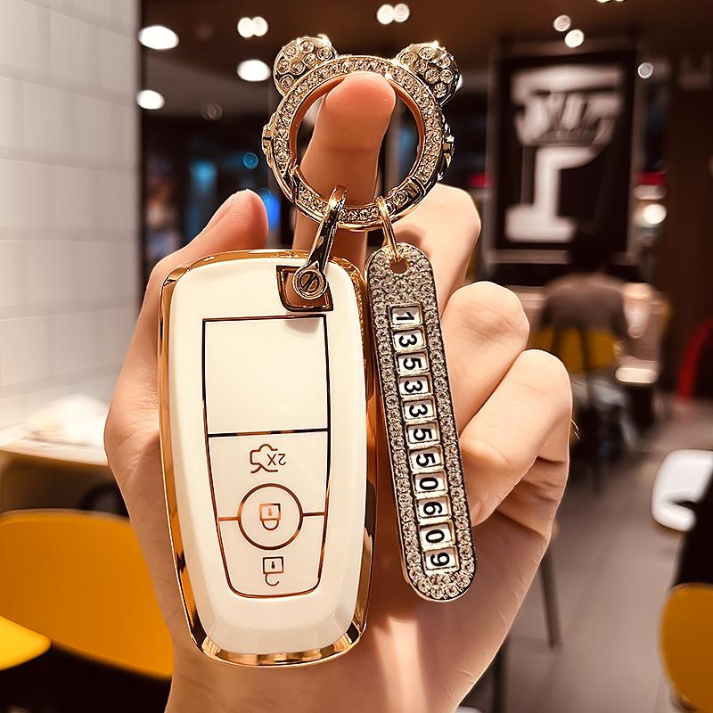 Applicable To Ford Freys Key Cover Fox Collar Wing Tiger Winning Ruijie Yibo Mondeo Car Key Case Key Cover
