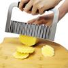 Rustproof Wavy Potato Cutter Non-slip Handle Crinkle Cutter Wavy French Fries Cutter  Vegetable