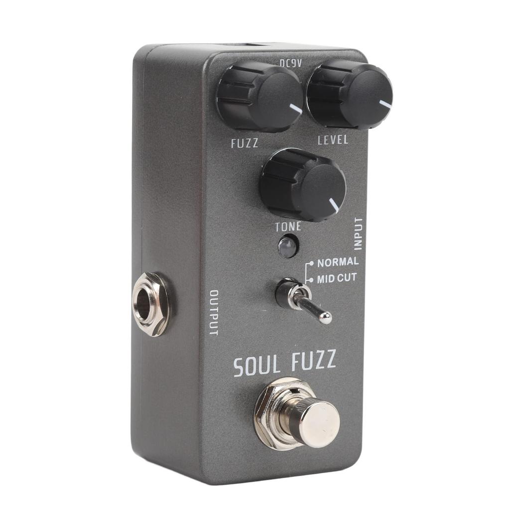 Electric Guitar Fuzz Pedal with Adjustable Volume Tone Gain Control Knob Compact Effect Pedal Non Slip Rubber Pad DC9V