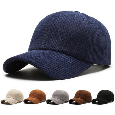 Men's Solid Color Corduroy Duckbill Baseball Cap - Casual Summer Sunshade Hat