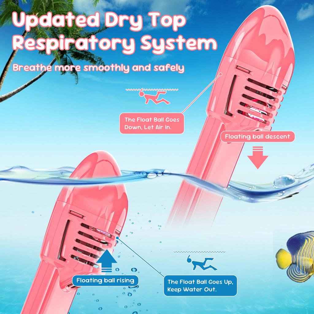 Professional Snorkeling Diving Mask Foldable 180 Degree Underwater Scuba Full Face Snorkel Mask Anti Fog Goggles for Kids Swim
