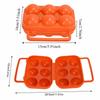 3 Pcs Sturdy Shockproof Egg Storage Carrier 6 Grid Egg Container Egg Organizer Box  Outdoor Camping