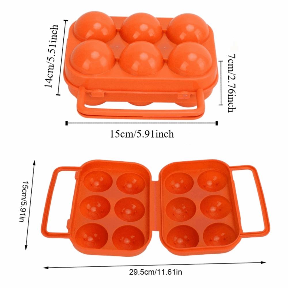 3 Pcs Sturdy Shockproof Egg Storage Carrier 6 Grid Egg Container Egg Organizer Box  Outdoor Camping