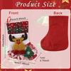 4Pcs Christmas Decorations Stockings Red Large Santa, Snowman, Bear, Reindeer Hanging Christmas Stockings Set Christmas Gifts Stocking