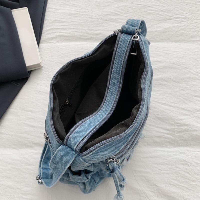 Shoulder Bag Denim Crossbody Bag Women Commuter Handbag