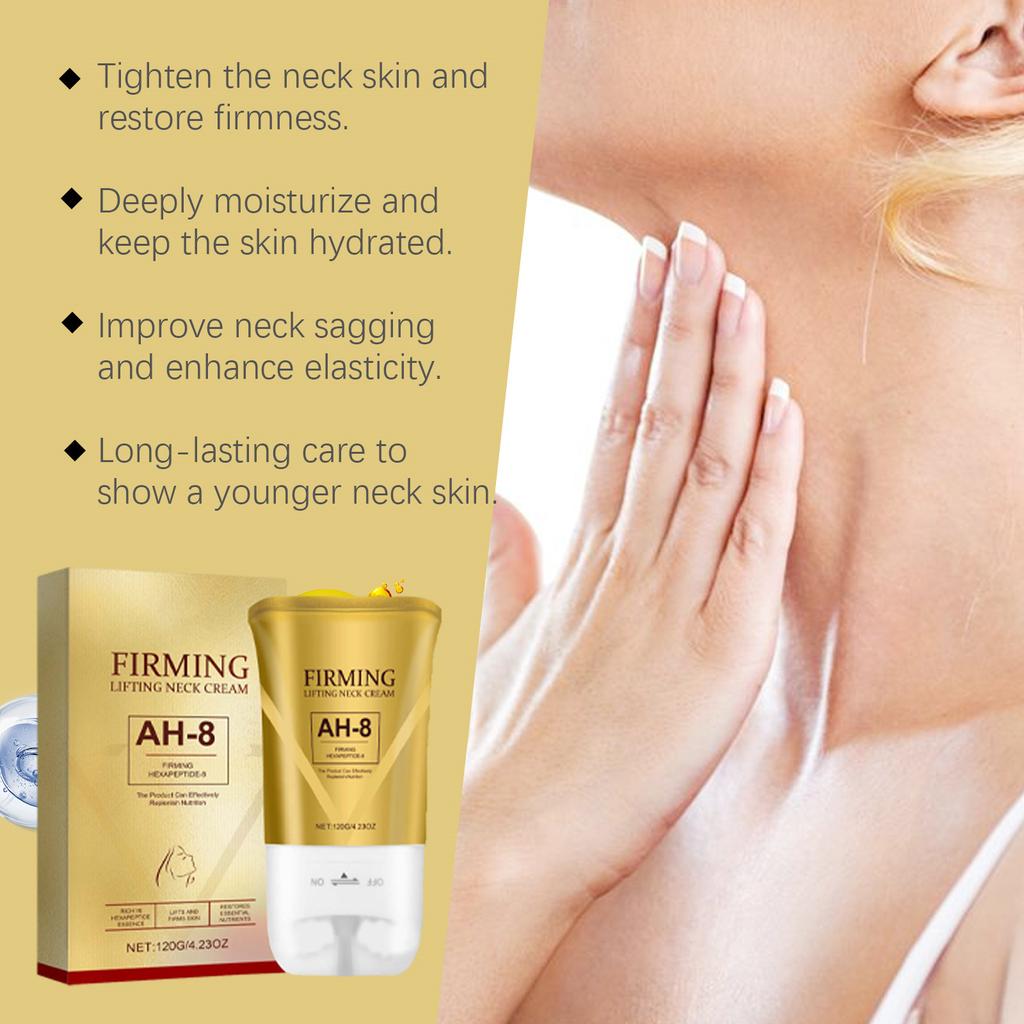 AH-8 Firming Neck Cream Moisturizer Anti Aging Smoothing Wrinkles Rolling  Massage Polypeptide Eye Cream Eye & Neck Skincare Set