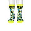 Cinelli STAR Fluorescent Socks, Yellow/Light Blue/Black, M/L